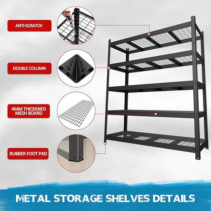 MUPATER 72.05” W × 24.02” D × 83.86” H, Heavy Duty Metal Storage Shelves - Image 7