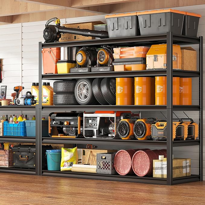 REIBII Garage Shelving 48.2" W Storage Shelves 3000LBS Metal Shelving Heavy - Image 6