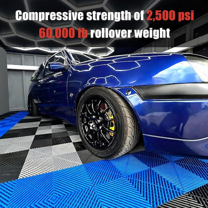 15.7"x15.7" Garage Flooring Tiles, Non-Slip Interlocking Plastic Garage Floor - Image 5