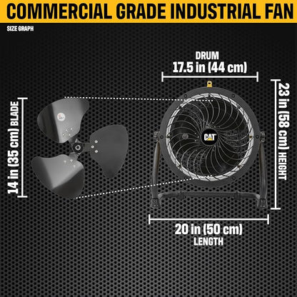 CATERPILLAR High Velocity 14" Drum Air Circulator Fan - Image 2