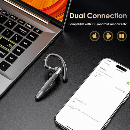Bluetooth Headset, Wireless Bluetooth Earpiece V5.0 Hands-Free Earphones - Image 4