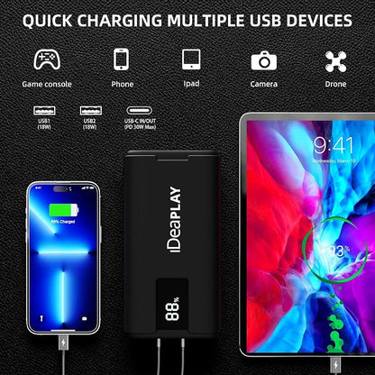 IDEAPLAY J10 Jump Starter, 2000A 12V Car Battery Jump Starter Portable - Image 3