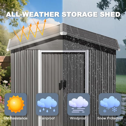 Nuu Garden 6 x 4 FT Outdoor Storage Shed - Image 7