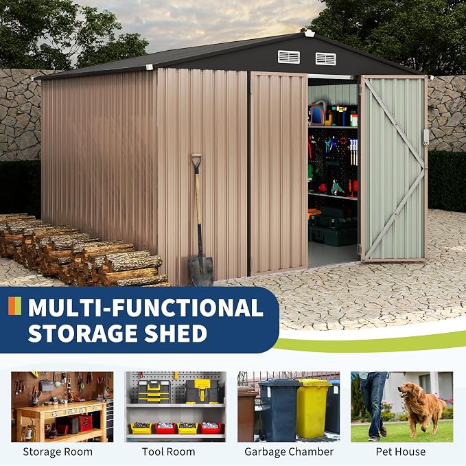 8x10x6.4 FT Outdoor Storage Sheds - Image 3