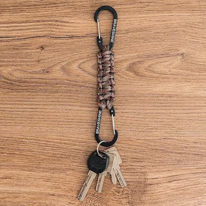 BRAVESHINE Paracord Keychain Carabiner Clip, D Ring Lanyard Hanger Stroller Hook - Image 4
