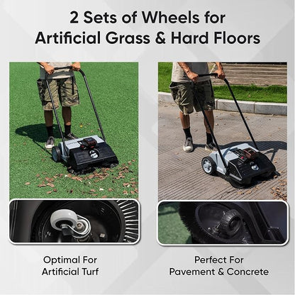Battery Powered Artificial Grass & Hard Surface Sweeper, 6.5-Gal Bin, - Image 3
