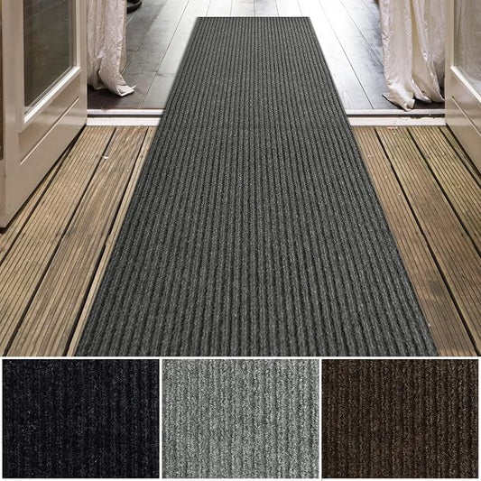 iCustomRug Spartan Weather Warrior Indoor/Outdoor Utility Ribbed Carpet Runner by iCustomRug