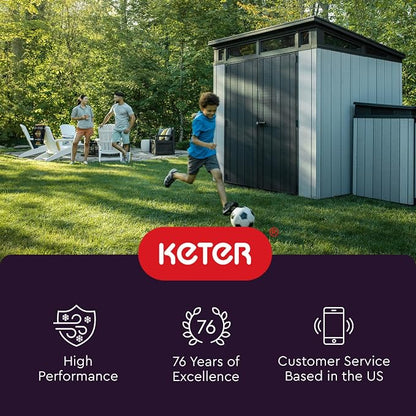 Keter Manor 4x6 Resin Outdoor Storage Shed Kit-Perfect to Store Patio Furniture - Image 11