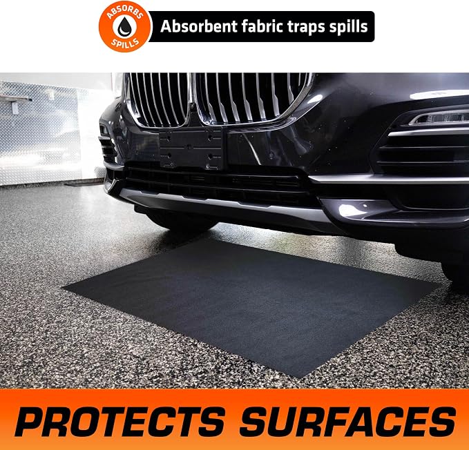 Armor All Premium Oil Spill Mat, Garage Floor Maintenance Mat, Absorbent Oil Pad - Image 2