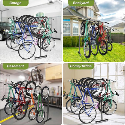 5 Bikes Floor Stand, Adjustable Bicycle Parking Rack - Image 8