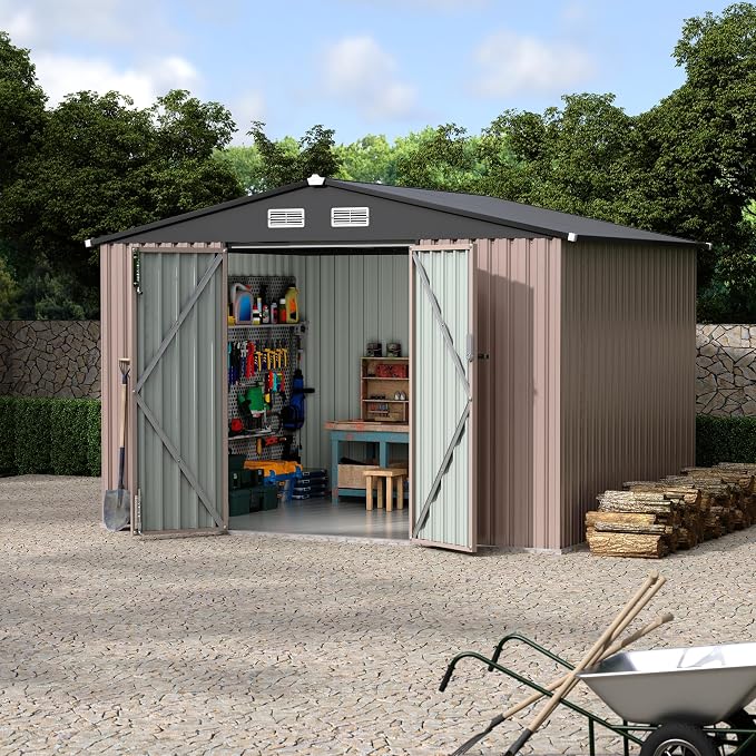 8x10 FT Metal Storage Sheds Outdoor - Image 8