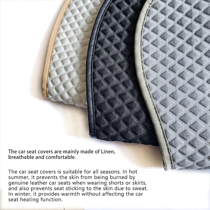 Cloth Car Seat Cover, Linen Bottom Car Seat Covers, Cooling Fabric Car Seat - Image 4