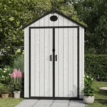 5.3x3.4 FT Resin Outdoor Storage Shed, 135 Cuft Garden Tool Sheds & Outdoor - Image 3