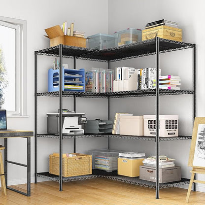 52.36''W Storage Shelves Metal Shelving Unit Load 1120LBS 4 Tier Wire Shelving - Image 6