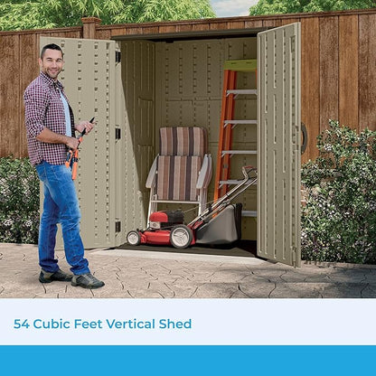 Suncast 54 Cubic Feet Vertical Storage Shed - Image 2