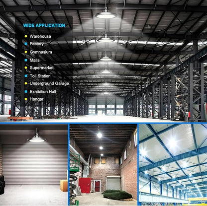 2Pack 250W UFO LED High Bay Light, 30000lm 6000K Daylight 2500W Equivalent - Image 8