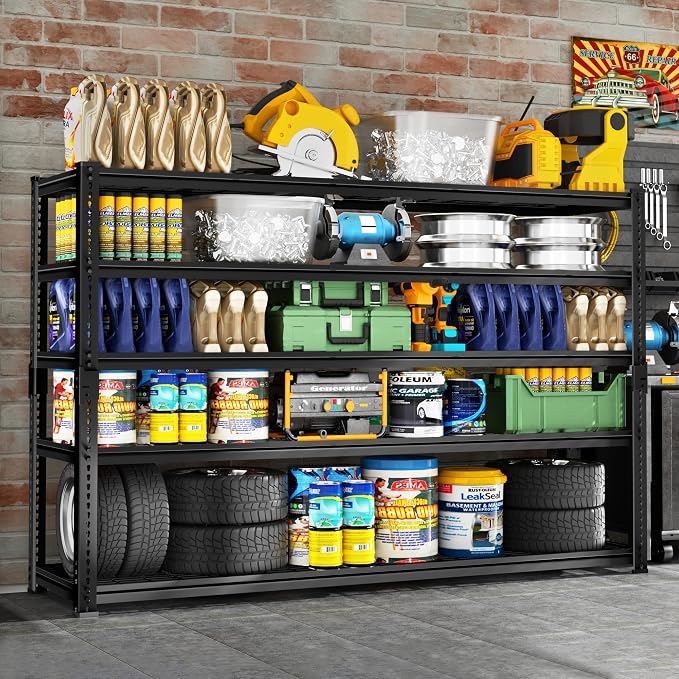 ROOMTEC Garage Shelving, 5 Tier Adjustable Metal Organizer Wire Rack - Image 2