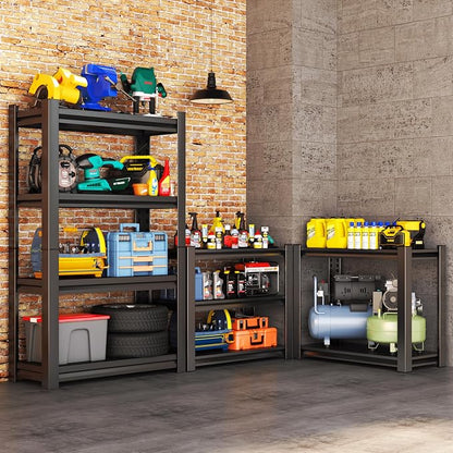 Metal Garage Shelving Unit, Heavy Duty 4-Tier Adjustable Storage Rack, Steel - Image 2