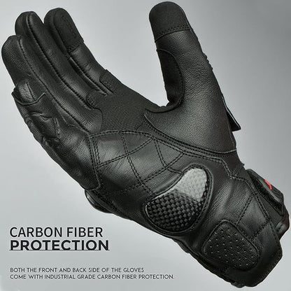 J.A.G. Leather Motorcycle Gloves - Image 2
