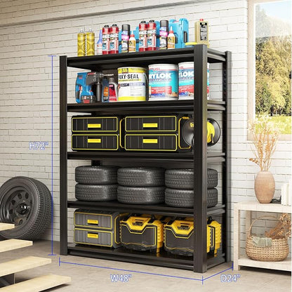 72" H Metal Storage Shelving, 3000LBS Heavy Duty Shelves Unit, Adjustable 5 - Image 2