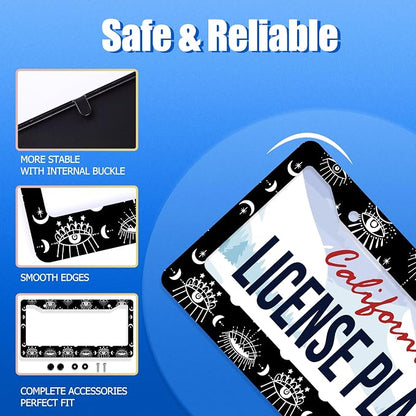 Evil Eye License Plate Frame Psychedelic Eye License Plate Stainless Steel - Image 2