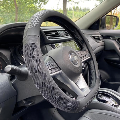 PINCTROT D Shaped 14 Inch Small Sized Steering Wheel Cover Great Grip by PINCTROT