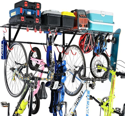 PLKOW Garage Wall Shelving, Wall Mount Bike Storage Rack by PLKOW