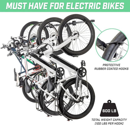 GoSports 6 ft Wall Mounted Bike Rack - Image 2