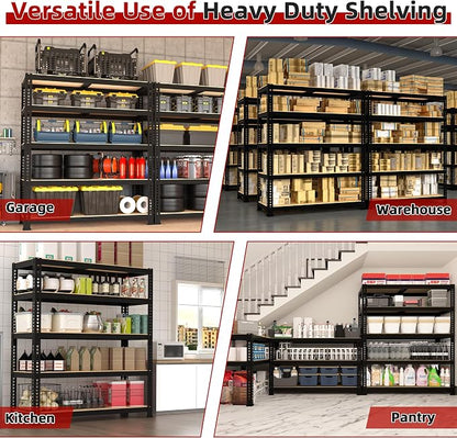 3 Packs 35.5" W x 16" D x 71" H Adjustable Garage Storage Shelves - Image 8