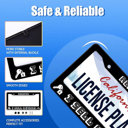 Realtor I Sell Houses License Plate Frame Funny License Plate Stainless Steel - Image 2