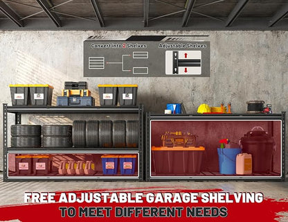 REIBII 55" W Garage Shelving, Heavy Duty Storage Shelves Load 3000LBS, 5 Tier - Image 2
