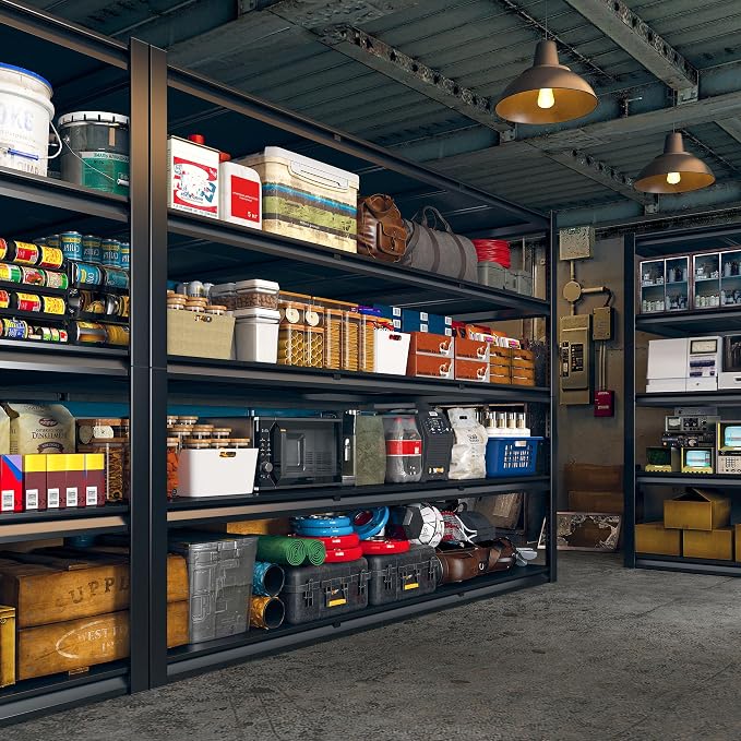 REIBII 60" W Garage Shelving 3000LBS Garage Shelving Heavy Duty Storage Shelves - Image 6