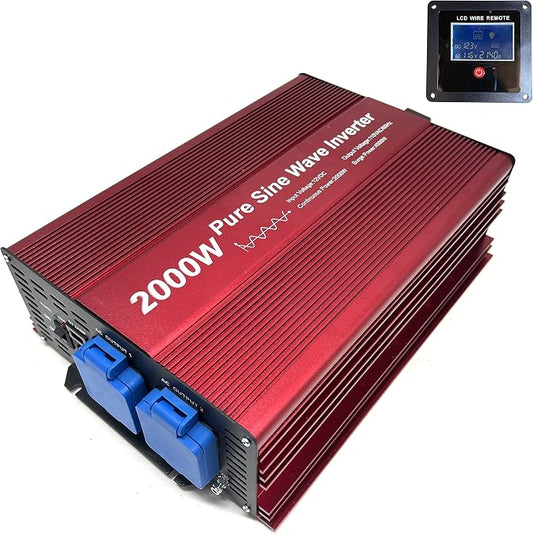 2000W Pure Sine Wave Inverter 12V to 120V AC by Fit4Less
