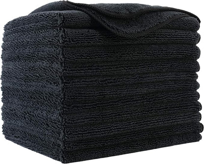 POLYTE Premium Microfiber Cleaning Towel, 16 x 16 in, 12 Pack by Polyte