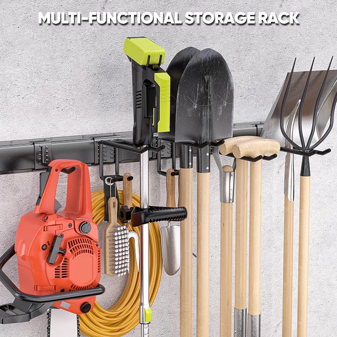 Garden Tool Organizer Wall Mount, 64 inches Tool Storage Rack - Image 7