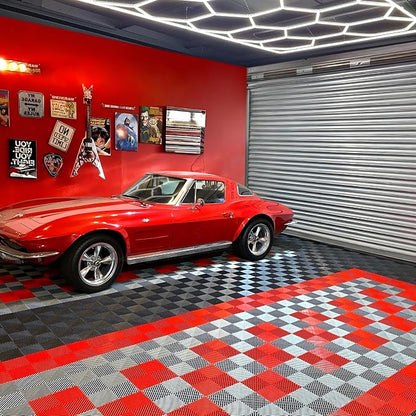 25PCS|15.7"x15.7" Garage Flooring Tiles, Non-Slip Interlocking Plastic Garage - Image 9