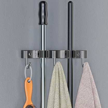 Heavy Duty Broom and Mop Holder Wall Mounted - Image 2