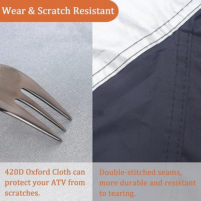 ATV Cover All Weather Outdoor Protection, Heavy Duty 420D Waterproof Oxford - Image 4
