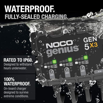 NOCO Genius GEN5X3: 3-Bank, 15A Onboard Battery Charger - Image 3