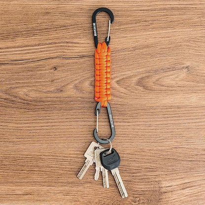 BRAVESHINE Paracord Keychain Carabiner Clip, D Ring Lanyard Hanger Stroller Hook - Image 3