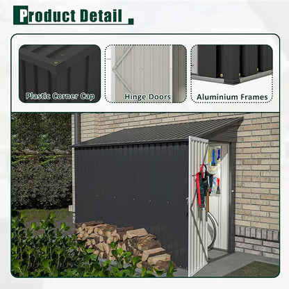 4 x 8 FT Metal Outdoor Storage Shed - Image 6