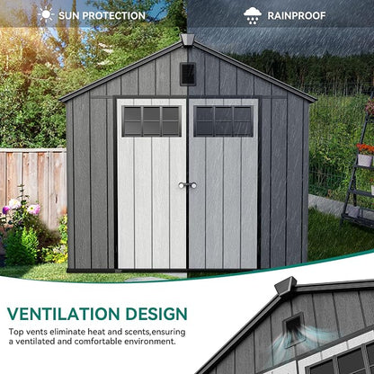 YITAHOME 8x10 FT Outdoor Storage Shed - Image 5
