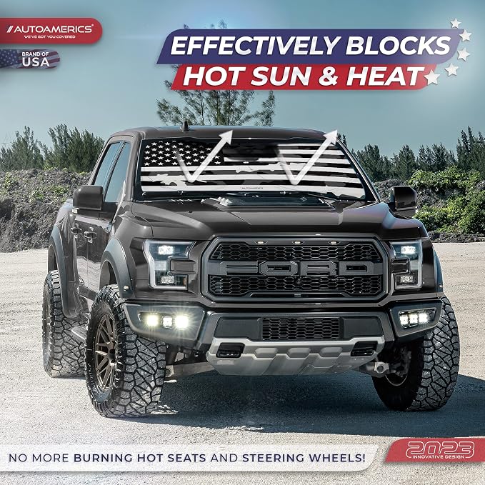 Autoamerics Truck Windshield Sun Shade - Image 3