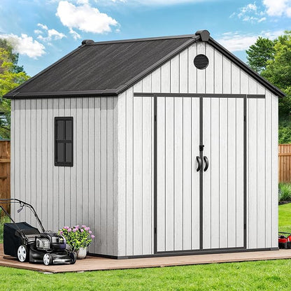 YITAHOME 8 x 8 ft Outdoor Plastic Storage Shed - Image 4