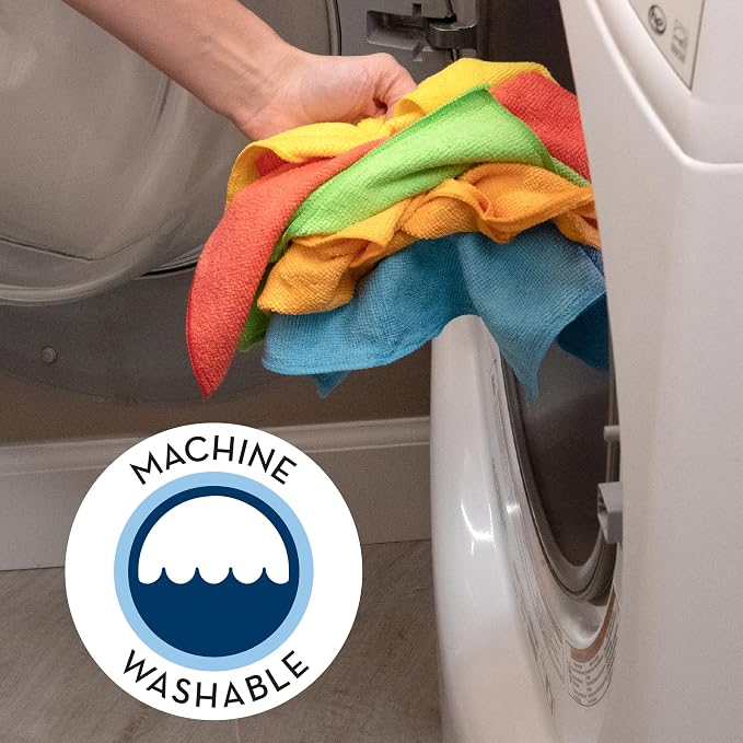 S&T INC. 200 Pack Microfiber Cleaning Cloth, Bulk Towels - Image 5