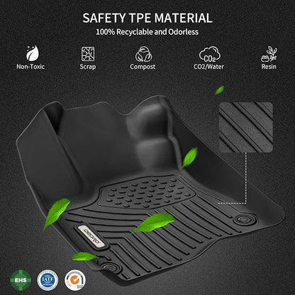 OEDRO Floor Mats Fit for Toyota Camry 2011-2007, Custom Fit Front & 2nd Row - Image 4