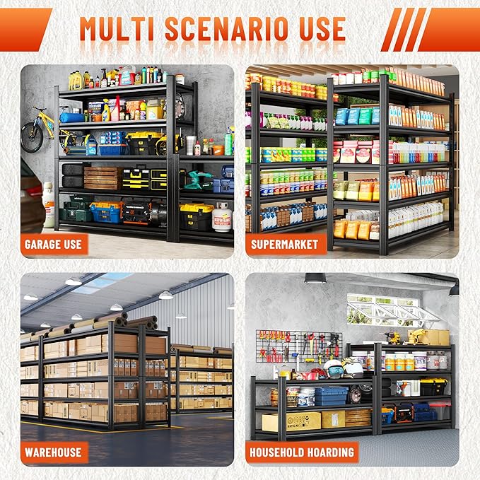 Heavy Duty 5-Tier Shelving Unit 2750LBS Capacity - Image 9