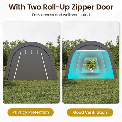 Kiss the Water Carport, Round Portable Garage, Steel Heavy Duty Carport - Image 5