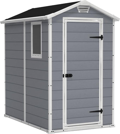 Keter Manor 4x6 Resin Outdoor Storage Shed Kit-Perfect to Store Patio Furniture by Keter