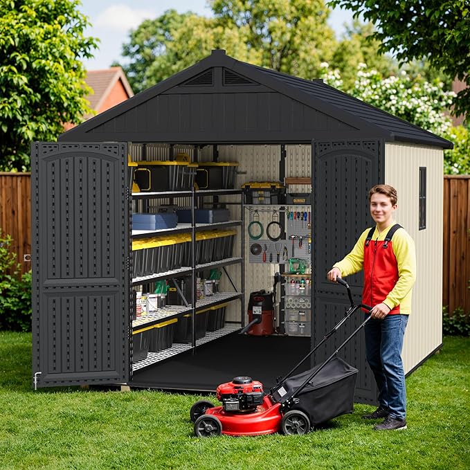 Greesum 8×10 FT Plastic Outdoor Storage Shed - Image 3